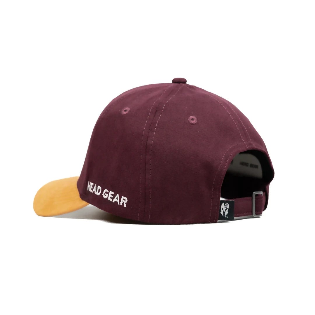 HEAD GEAR PURPLE WINE YELLOW DUAL TONE STRUCTURED CAP